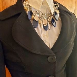 Black casual knit blazer